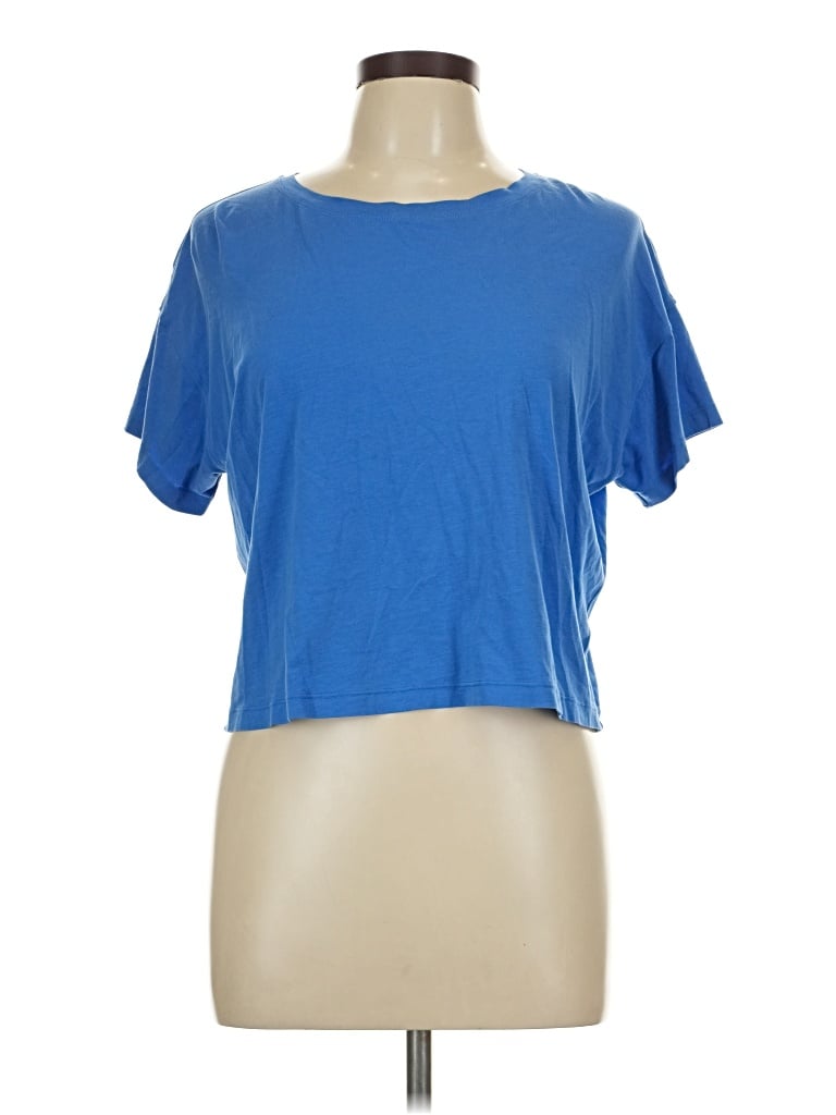 Pre-owned Lululemon Athletica Short Sleeve T-shirt In Blue