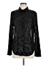 Halogen Metallic Black Long Sleeve Blouse Size M - photo 1