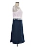 W by Worth Color Block Blue Casual Dress Size 8 - photo 4