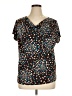 Sejour Teal Short Sleeve Blouse Size 16 - photo 1