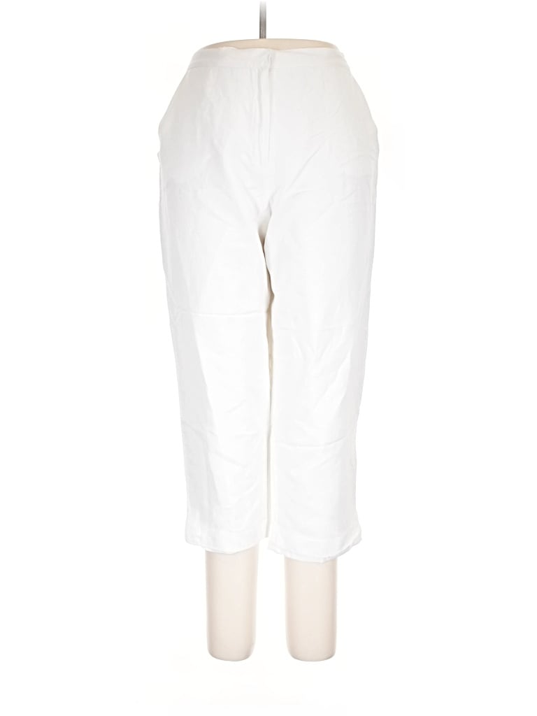 Pre-owned Ruby Rd. Linen Pants In White