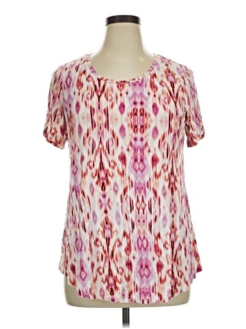JM Collection Short Sleeve Blouse (view 1)