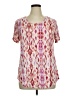 JM Collection Pink Short Sleeve Blouse Size 0X - photo 1