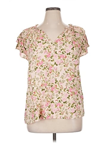 Rose + Olive Short Sleeve Blouse (view 1)
