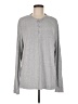 Eberjey Gray Long Sleeve Henley Size M - photo 1