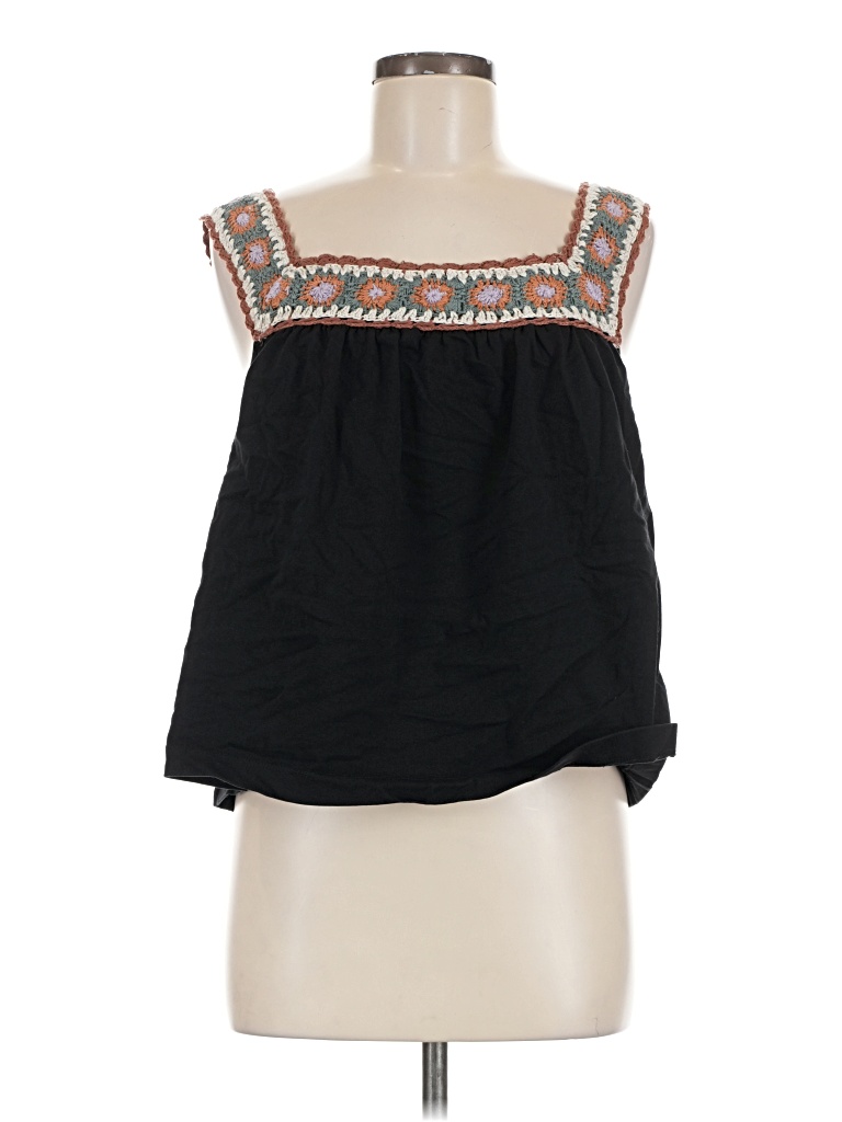 Pre-owned Lilla P Tube Top Black Strapless Neckline Tops