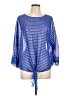Chico's 100% Polyester Blue 3/4 Sleeve Blouse Size Lg (2) - photo 1