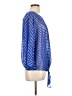 Chico's 100% Polyester Blue 3/4 Sleeve Blouse Size Lg (2) - photo 4