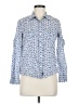 Liz Claiborne Print Blue Long Sleeve Button-Down Shirt Size M (petite) - photo 1