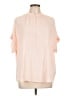 Point Sur 100% Viscose Pink Short Sleeve Blouse Size L - photo 1