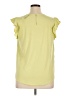 Ann Taylor 100% Polyester Yellow Sleeveless Blouse Size XL - photo 2