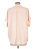 Point Sur 100% Viscose Pink Short Sleeve Blouse Size L - photo 2