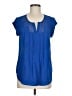 Daniel Rainn 100% Polyester Blue Short Sleeve Blouse Size 8 - photo 1