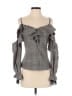 Self-Portrait Gray Long Sleeve Blouse Size 2 - photo 1