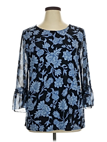 JM Collection 3/4 Sleeve Blouse (view 1)