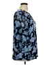 JM Collection Blue 3/4 Sleeve Blouse Size XL - photo 4