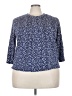 Lands' End Blue 3/4 Sleeve Blouse Size XXL - photo 1