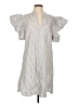 BCBGMAXAZRIA Checkered-gingham Gray Casual Dress Size L - photo 1