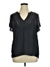 Dolan 100% Polyester Black Short Sleeve Blouse Size XL - photo 1