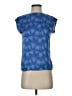 Halogen 100% Polyester Blue Short Sleeve Blouse Size XS - photo 1