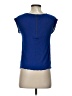 Halogen 100% Polyester Blue Short Sleeve Blouse Size XS - photo 2