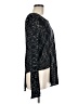 BCBGMAXAZRIA Black Long Sleeve Silk Top Size M - photo 4