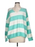 Vince Camuto Stripes Teal Pullover Sweater Size L - photo 1
