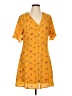 Blue Rain Yellow Casual Dress Size L - photo 1