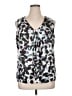 Liz Claiborne 100% Polyester Silver Sleeveless Blouse Size XL - photo 1