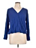 Caslon 100% Cotton Blue Long Sleeve Blouse Size L - photo 1