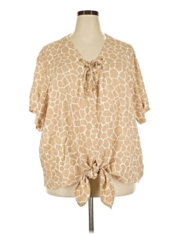 MICHAEL Michael Kors Short Sleeve Blouse (view 1)
