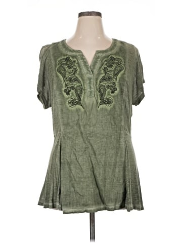 Great Northwest Indigo Short Sleeve Blouse (view 1)