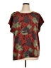 Evri 100% Polyester Red Short Sleeve Blouse Size 1X - photo 1