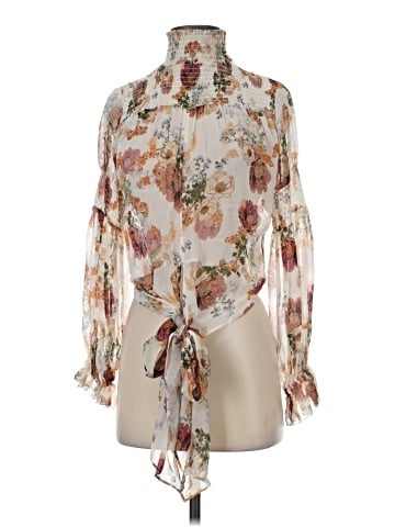 Nicholas Long Sleeve Silk Top (view 1)
