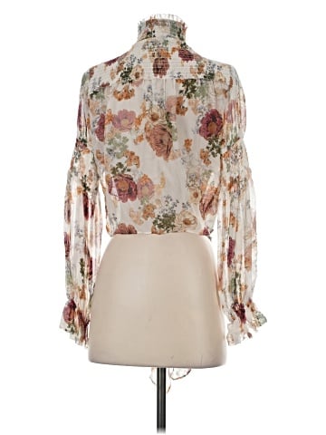 Nicholas Long Sleeve Silk Top (view 2)