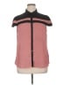 Worthington 100% Polyester Color Block Red Short Sleeve Blouse Size XL - photo 1