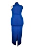 Daisy Solid Blue Cocktail Dress Size 3X - photo 2