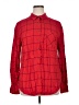 A New Day 100% Rayon Plaid Red Long Sleeve Button-Down Shirt Size XL - photo 1