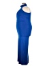 Daisy Solid Blue Cocktail Dress Size 3X - photo 5