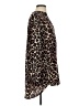 Gianni Bini 100% Polyester Animal Print Brown Long Sleeve Blouse Size S - photo 4