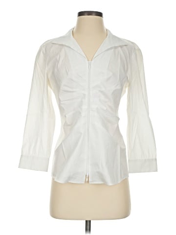 Lafayette 148 New York 3/4 Sleeve Button-Down Shirt (view 1)