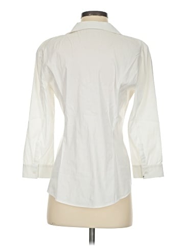 Lafayette 148 New York 3/4 Sleeve Button-Down Shirt (view 2)