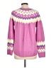 Vince Camuto Chevron-herringbone Pink Pullover Sweater Size L - photo 2