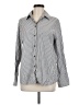 Zara Stripes Gray Long Sleeve Blouse Size M - photo 1