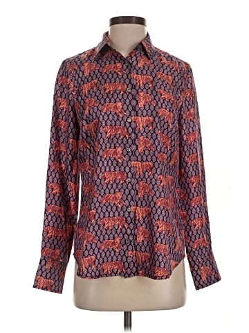 J.Crew Collection Long Sleeve Silk Top (view 1)