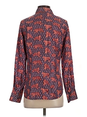 J.Crew Collection Long Sleeve Silk Top (view 2)