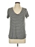 Forever 21 Stripes Gray Short Sleeve T-Shirt Size L - photo 1