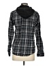 No Boundaries 100% Cotton Plaid Gray Long Sleeve Button-Down Shirt Size S - photo 2