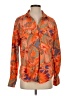 Mikoh 100% Cotton Print Orange Long Sleeve Blouse Size Sm (1) - photo 1