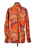 Mikoh 100% Cotton Print Orange Long Sleeve Blouse Size Sm (1) - photo 2